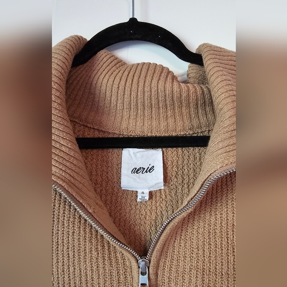 Aerie Quarter Zip Sweater XL - Picture 2 of 3